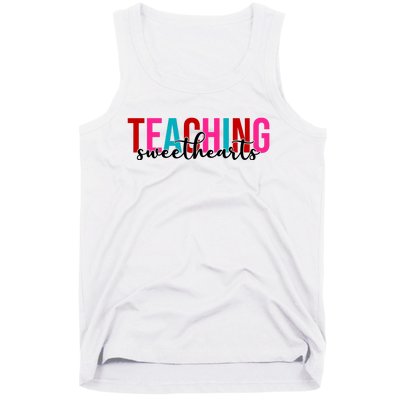 Teaching Sweethearts Colorful Teacher Tank Top