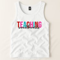 Teaching Sweethearts Colorful Teacher Tank Top
