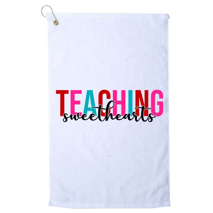 Teaching Sweethearts Colorful Teacher Golf Towel
