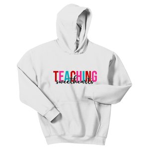 Teaching Sweethearts Colorful Teacher Kids Hoodie