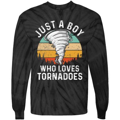 Tornado Storm Chasing Twister Hurricane Tie-Dye Long Sleeve Shirt