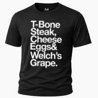Tbone Steak Cheese Eggs And WelchS Grape Funny Cooling Performance Crew T-Shirt