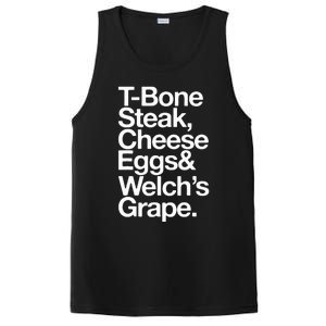 Tbone Steak Cheese Eggs And WelchS Grape Funny PosiCharge Competitor Tank