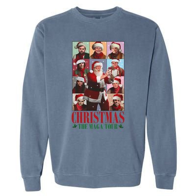 Trump Santa Christmas The Maga Make Christmas Great Garment-Dyed Sweatshirt