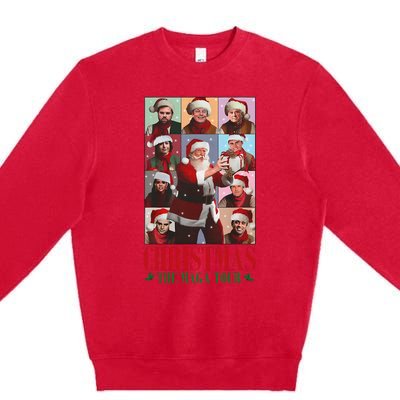 Trump Santa Christmas The Maga Make Christmas Great Premium Crewneck Sweatshirt