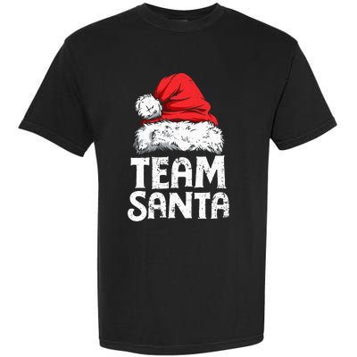 Team Santa Christmas Squad Family Matching Pajamas Garment-Dyed Heavyweight T-Shirt