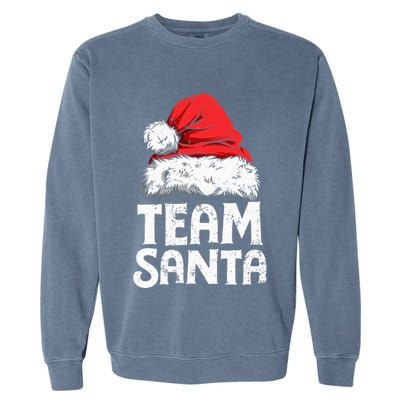 Team Santa Christmas Squad Family Matching Pajamas Garment-Dyed Sweatshirt