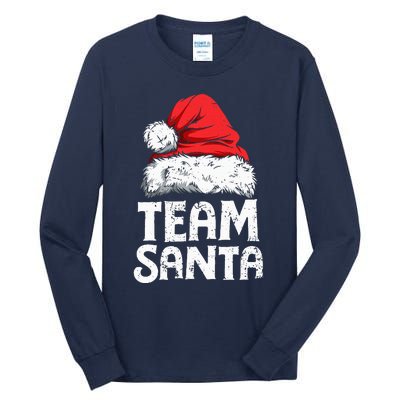 Team Santa Christmas Squad Family Matching Pajamas Tall Long Sleeve T-Shirt