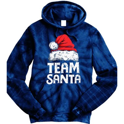 Team Santa Christmas Squad Family Matching Pajamas Tie Dye Hoodie