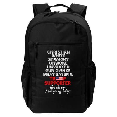 Trump Supporter Christian White Straight Unwoke Unvaxxed Backpack