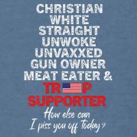 Trump Supporter Christian White Straight Unwoke Unvaxxed Garment-Dyed Sweatshirt