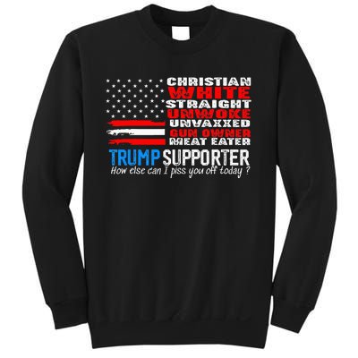 Trump Supporter Christian White Straight Unwoke Unvaxxed Sweatshirt