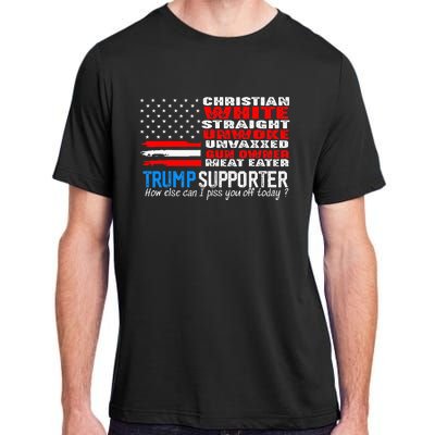 Trump Supporter Christian White Straight Unwoke Unvaxxed Adult ChromaSoft Performance T-Shirt