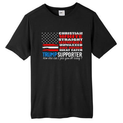 Trump Supporter Christian White Straight Unwoke Unvaxxed Tall Fusion ChromaSoft Performance T-Shirt