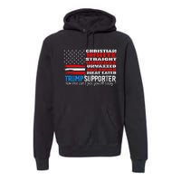 Trump Supporter Christian White Straight Unwoke Unvaxxed Premium Hoodie