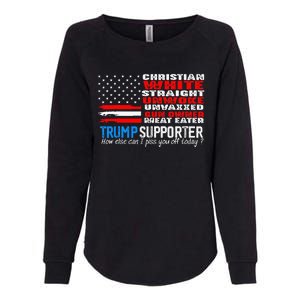 Trump Supporter Christian White Straight Unwoke Unvaxxed Womens California Wash Sweatshirt