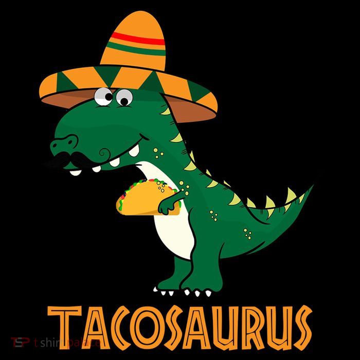 Taco Saurus Cinco De Mayo Dinosaur 7-Panel Snapback Hat