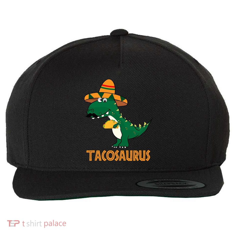 Taco Saurus Cinco De Mayo Dinosaur Wool Snapback Cap