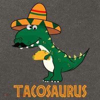 Taco Saurus Cinco De Mayo Dinosaur Cotton Canvas Backpack