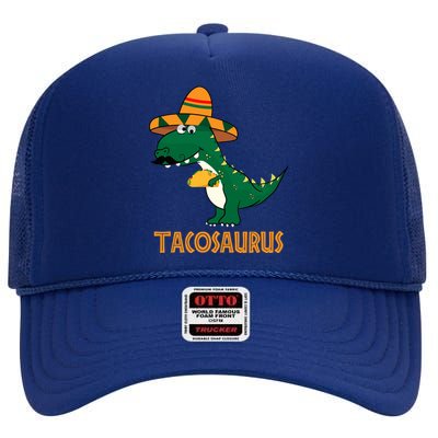 Taco Saurus Cinco De Mayo Dinosaur High Crown Mesh Back Trucker Hat