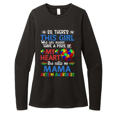 This She Calls Me Mama Autism Awareness Autistic Gift Womens CVC Long Sleeve Shirt