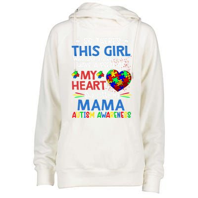 This She Calls Me Mama Autism Awareness Autistic Gift Womens Funnel Neck Pullover Hood