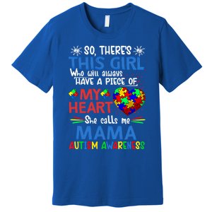 This She Calls Me Mama Autism Awareness Autistic Gift Premium T-Shirt