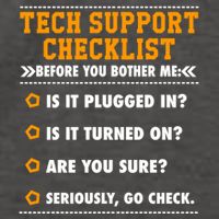 Tech Support Checklist Funny It Computer Helpdesk Saying Gift Vector Backpack