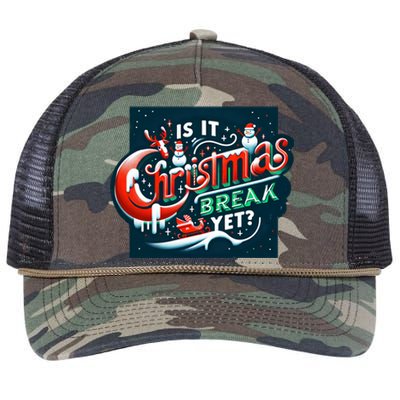 Teacher Student Christmas Cute Gift Is It Christmas Break Yet? Meaningful Gift Retro Rope Trucker Hat Cap