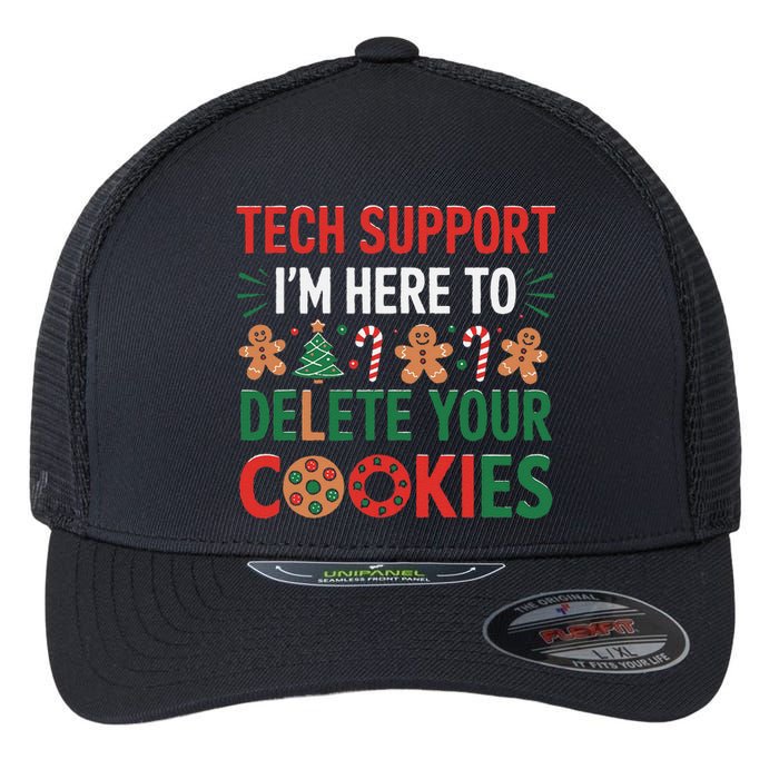 Tech Support Christmas Cookies Funny Christmas Gift Flexfit Unipanel Trucker Cap