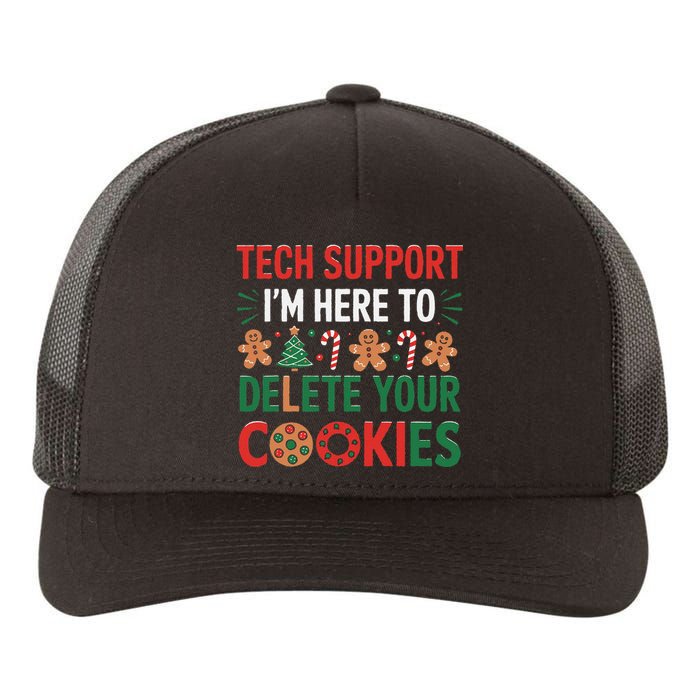 Tech Support Christmas Cookies Funny Christmas Gift Yupoong Adult 5-Panel Trucker Hat