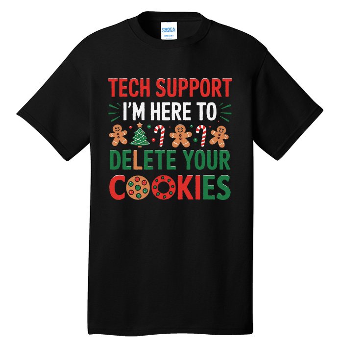 Tech Support Christmas Cookies Funny Christmas Gift Tall T-Shirt