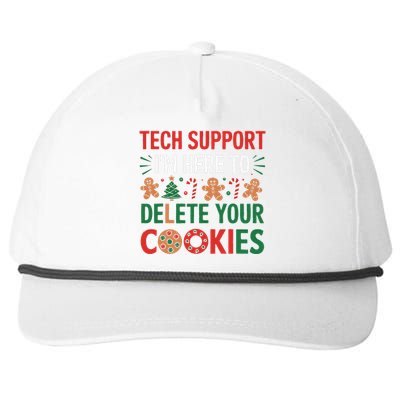 Tech Support Christmas Cookies Funny Christmas Gift Snapback Five-Panel Rope Hat