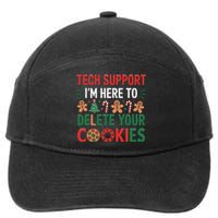 Tech Support Christmas Cookies Funny Christmas Gift 7-Panel Snapback Hat