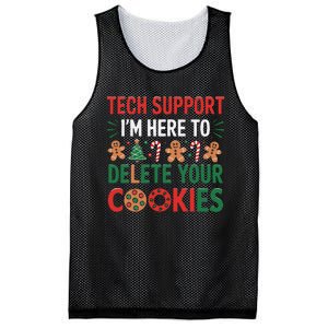 Tech Support Christmas Cookies Funny Christmas Gift Mesh Reversible Basketball Jersey Tank