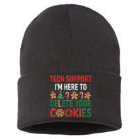 Tech Support Christmas Cookies Funny Christmas Gift Sustainable Knit Beanie