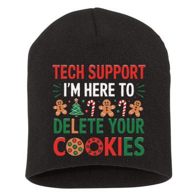 Tech Support Christmas Cookies Funny Christmas Gift Short Acrylic Beanie