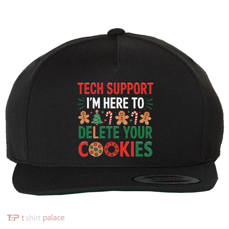 Tech Support Christmas Cookies Funny Christmas Gift Wool Snapback Cap
