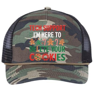 Tech Support Christmas Cookies Funny Christmas Gift Retro Rope Trucker Hat Cap