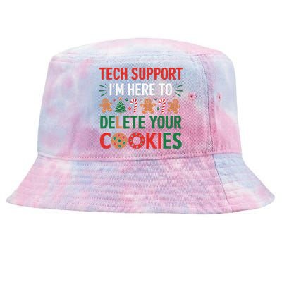 Tech Support Christmas Cookies Funny Christmas Gift Tie-Dyed Bucket Hat