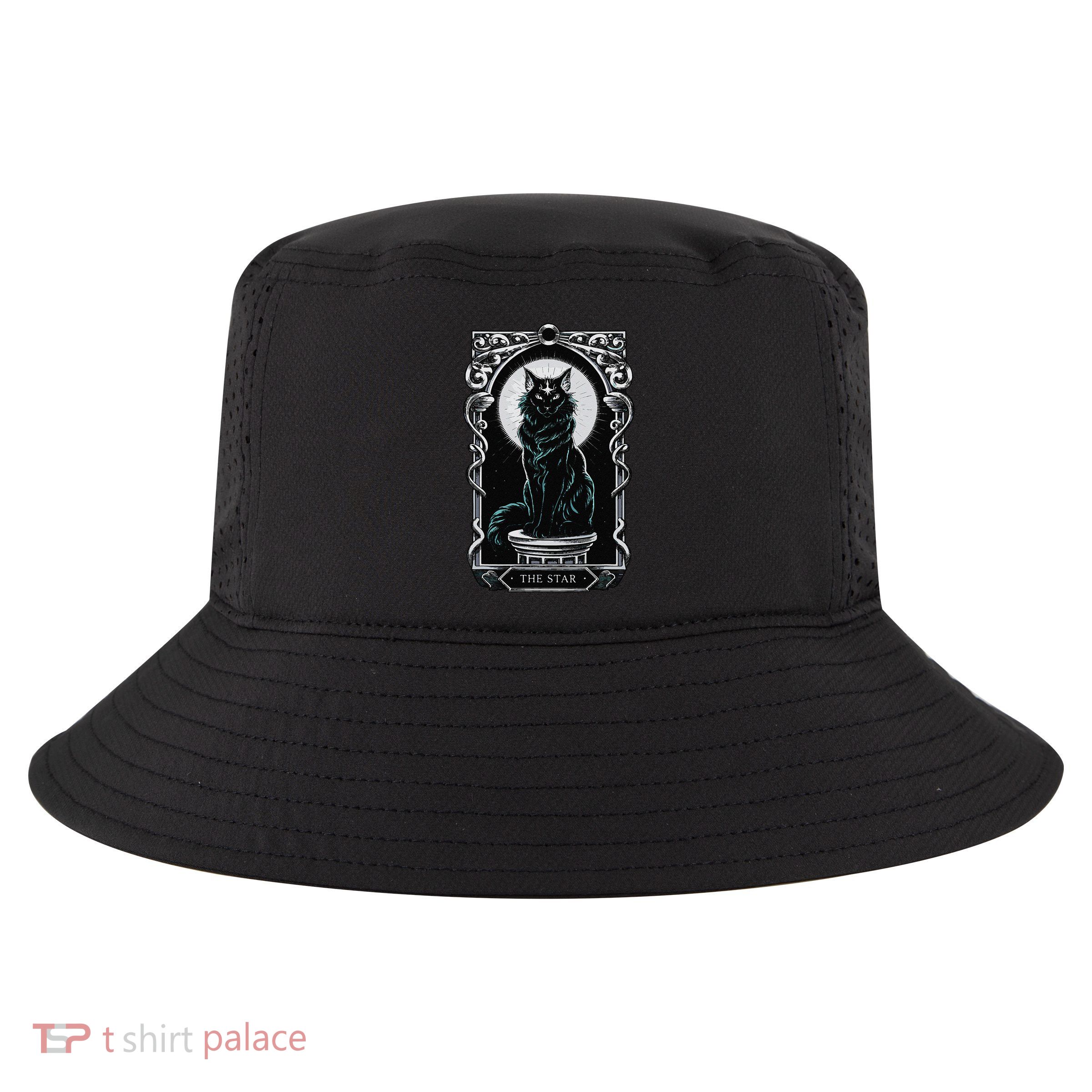 The Star Cat Tarot Card For Astrologer Fortune Tellers Cool Comfort Performance Bucket Hat