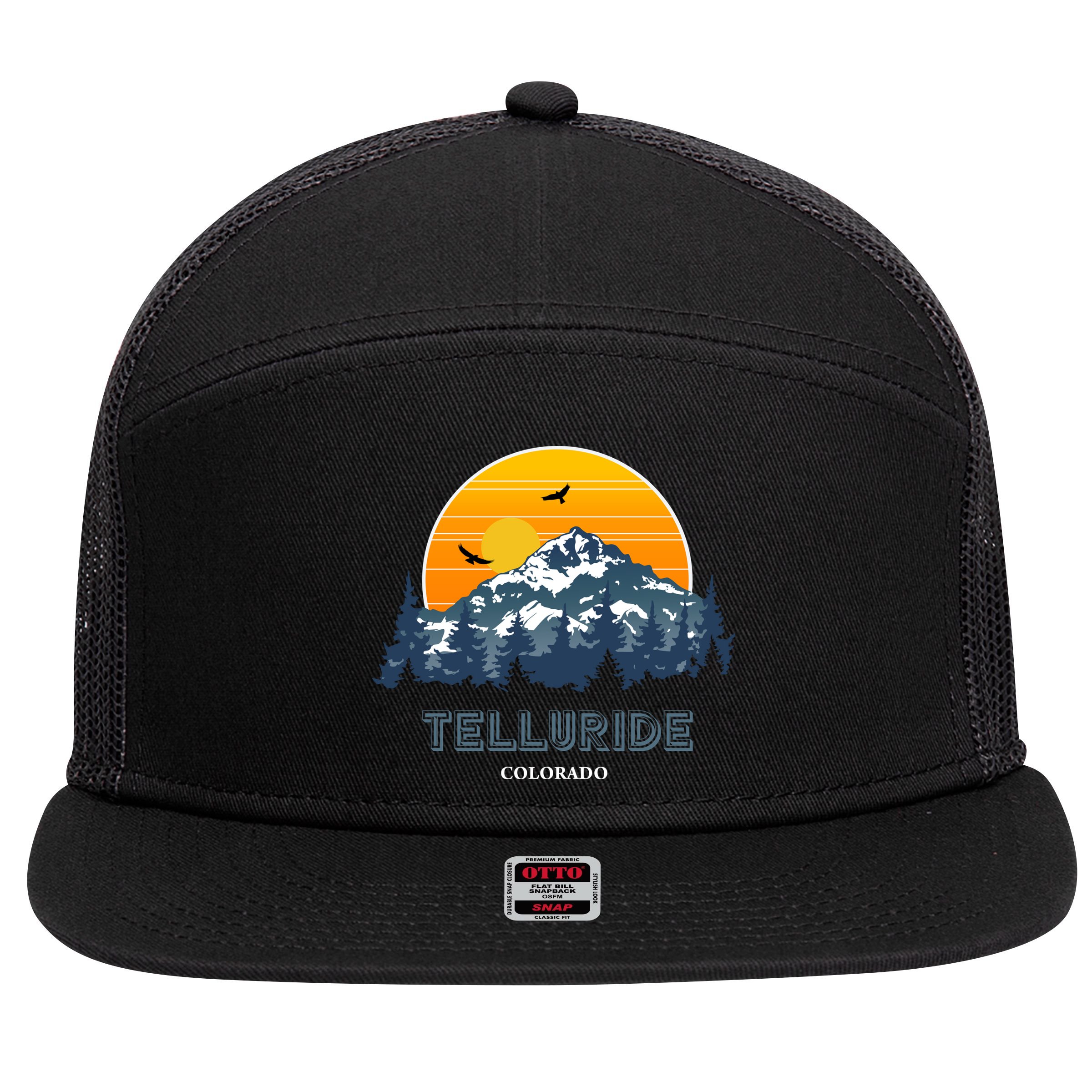 The Springs Colorado New Vector Design 7 Panel Mesh Trucker Snapback Hat