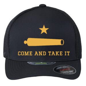 Texas State Come And Take It Historic Slogan With Canon 1836 Flexfit Unipanel Trucker Cap