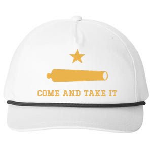 Texas State Come And Take It Historic Slogan With Canon 1836 Snapback Five-Panel Rope Hat