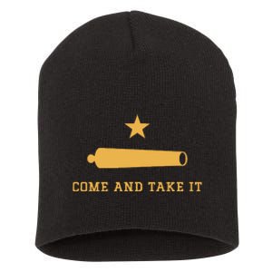 Texas State Come And Take It Historic Slogan With Canon 1836 Short Acrylic Beanie