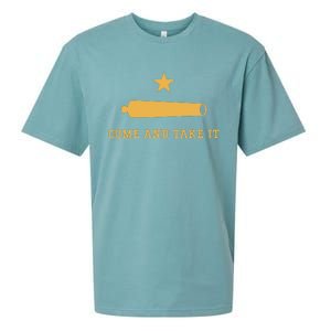 Texas State Come And Take It Historic Slogan With Canon 1836 Sueded Cloud Jersey T-Shirt