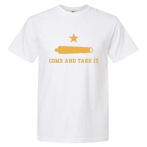 Texas State Come And Take It Historic Slogan With Canon 1836 Garment-Dyed Heavyweight T-Shirt