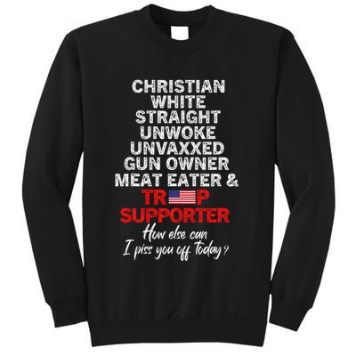 Trump Supporter Christian White Straight Unwoke Unvaxxed Sweatshirt