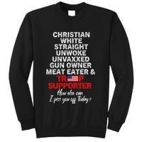 Trump Supporter Christian White Straight Unwoke Unvaxxed Sweatshirt