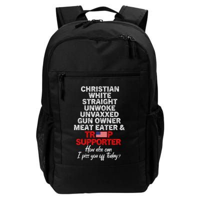 Trump Supporter Christian White Straight Unwoke Unvaxxed Backpack